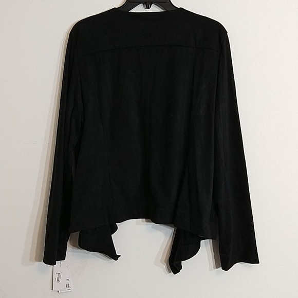 NY Collection Black Drop Front Blazer Jacket sz XL - Picture 5 of 13